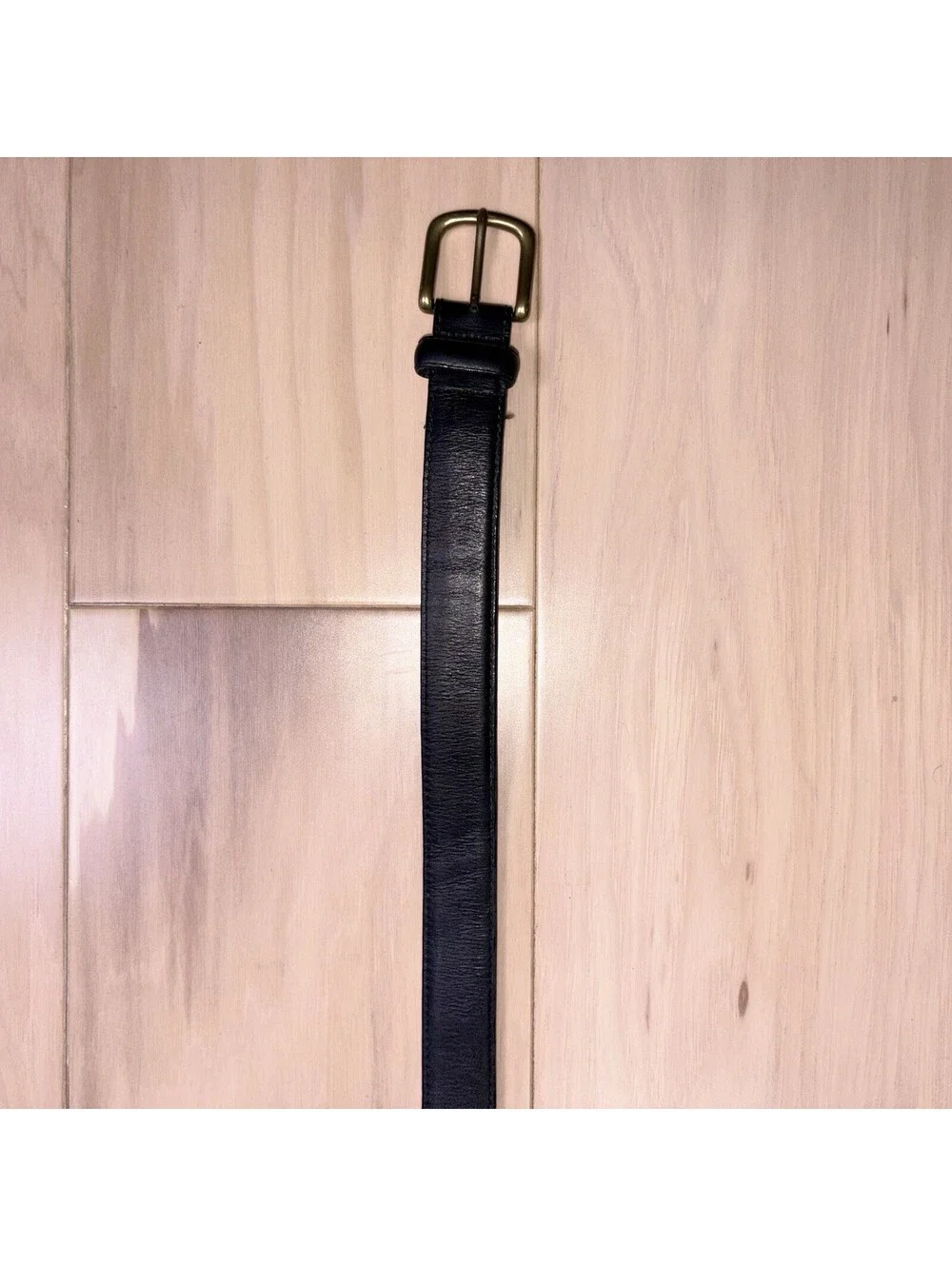 Red Wing Shoes Men’s Size 34 Black Leather Belt Brass Buckle Made in USA